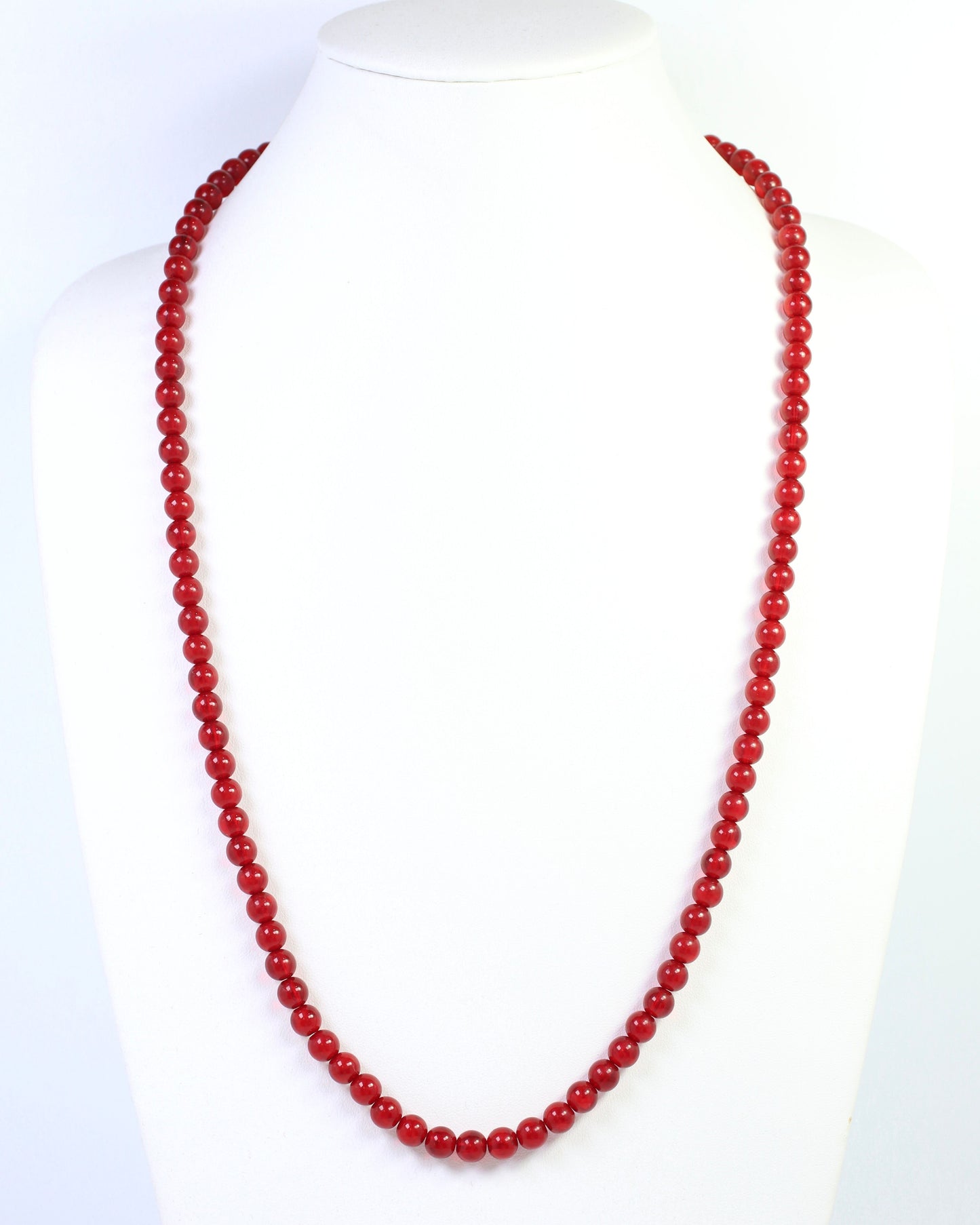McEwen Long Beaded Necklace Red