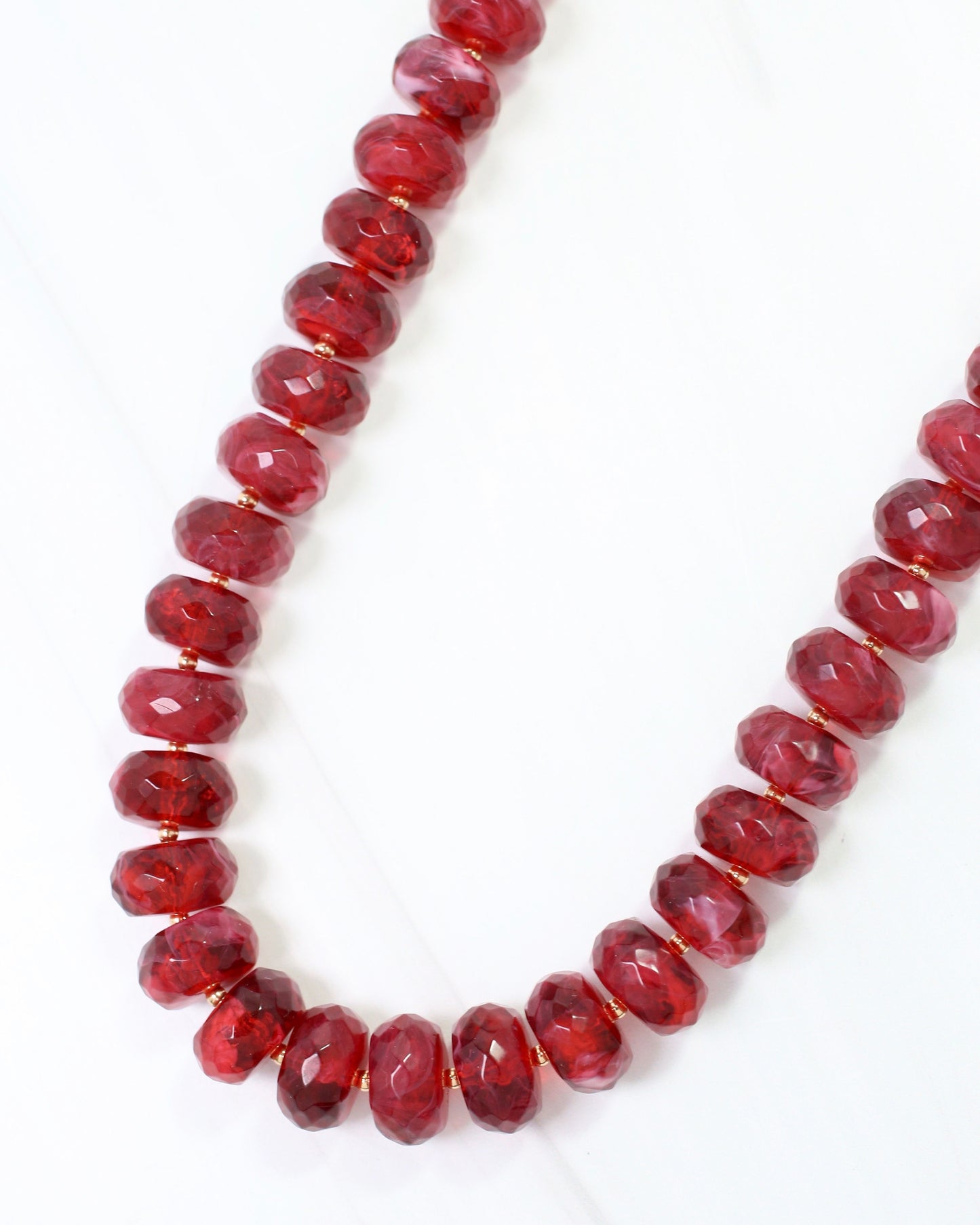 Mansfield Beaded Necklace Garnet