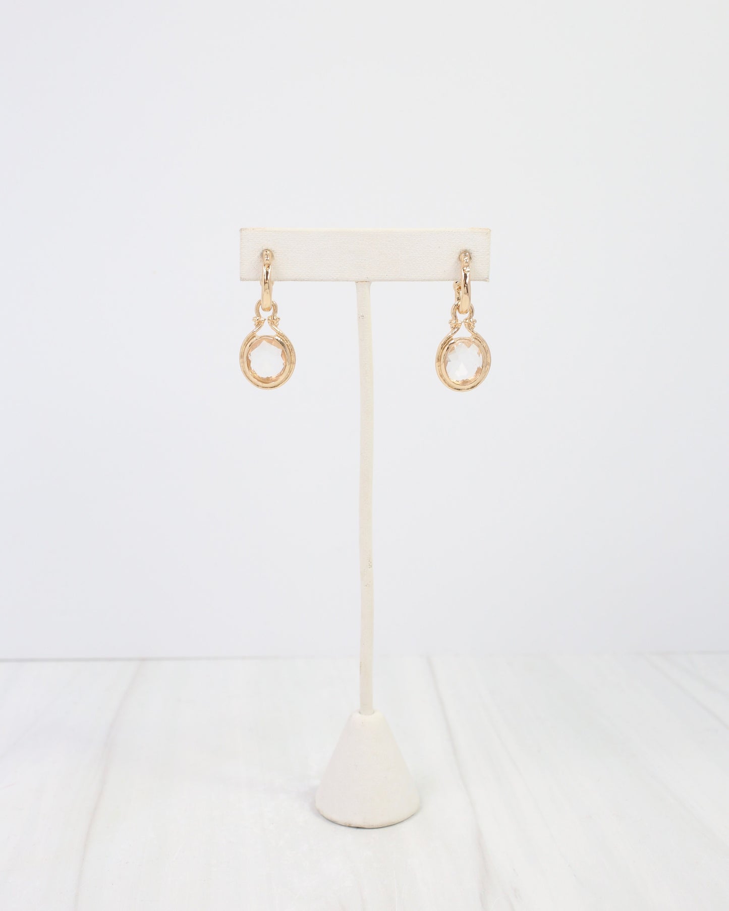 Medford Circular Drop Hoop Earring Clear