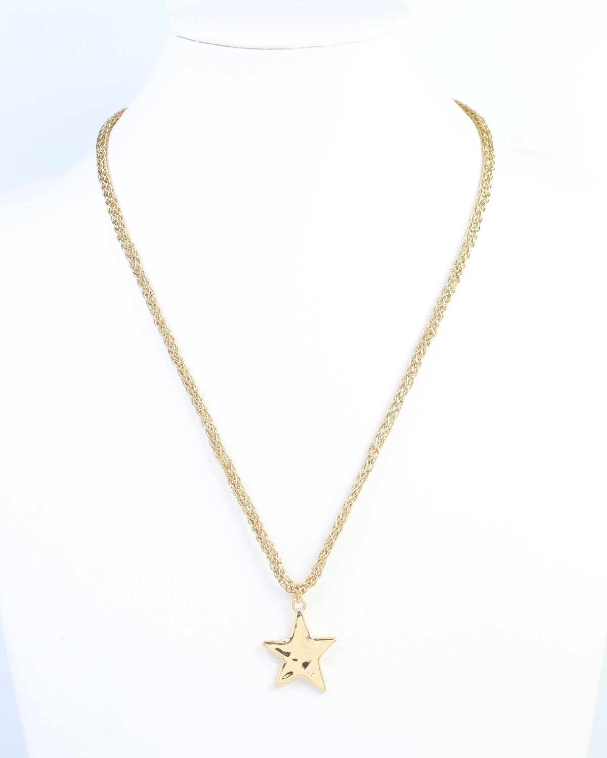 Cameron Cord Necklace Star Gold