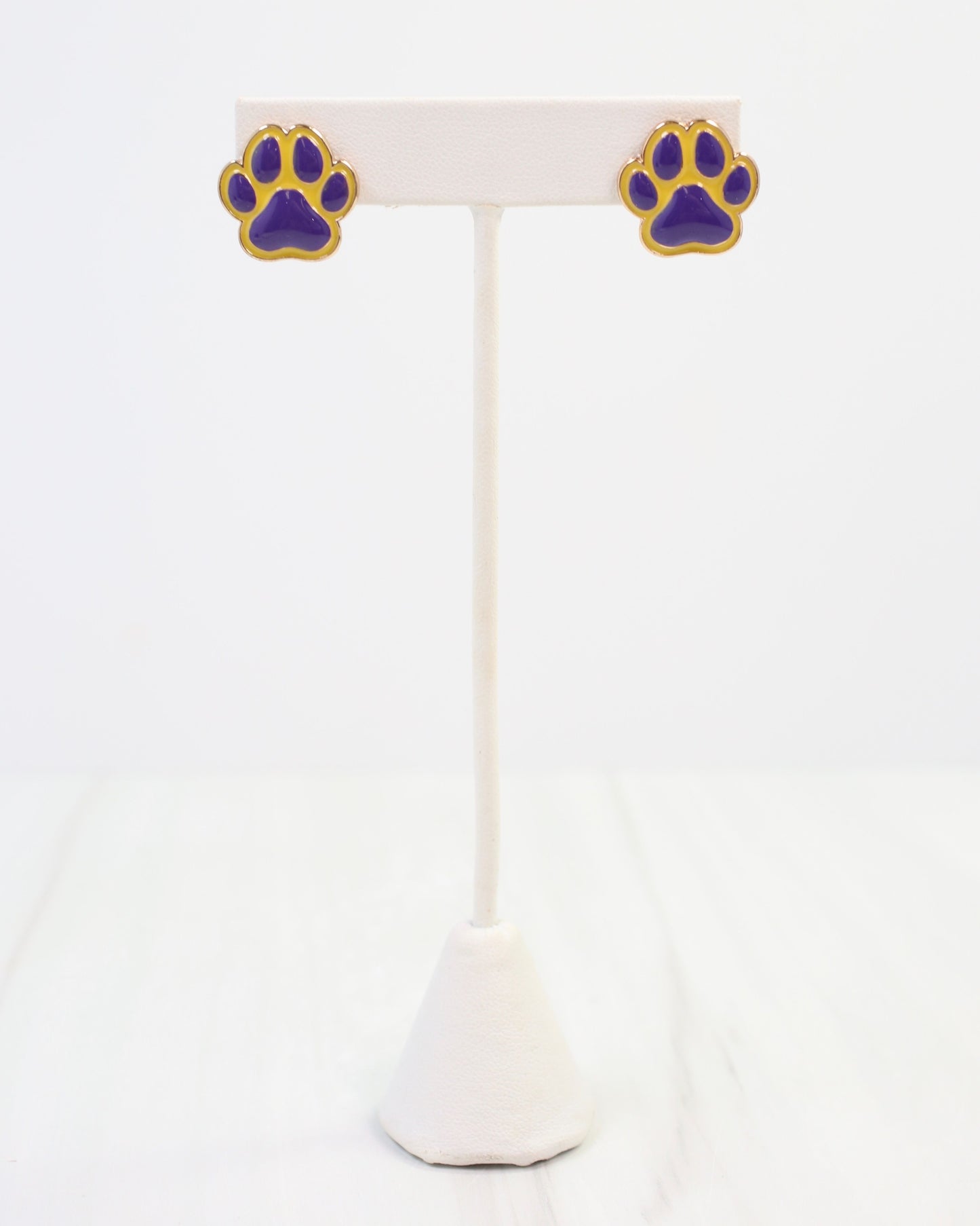 Go For It Paw Earring Purple Gold