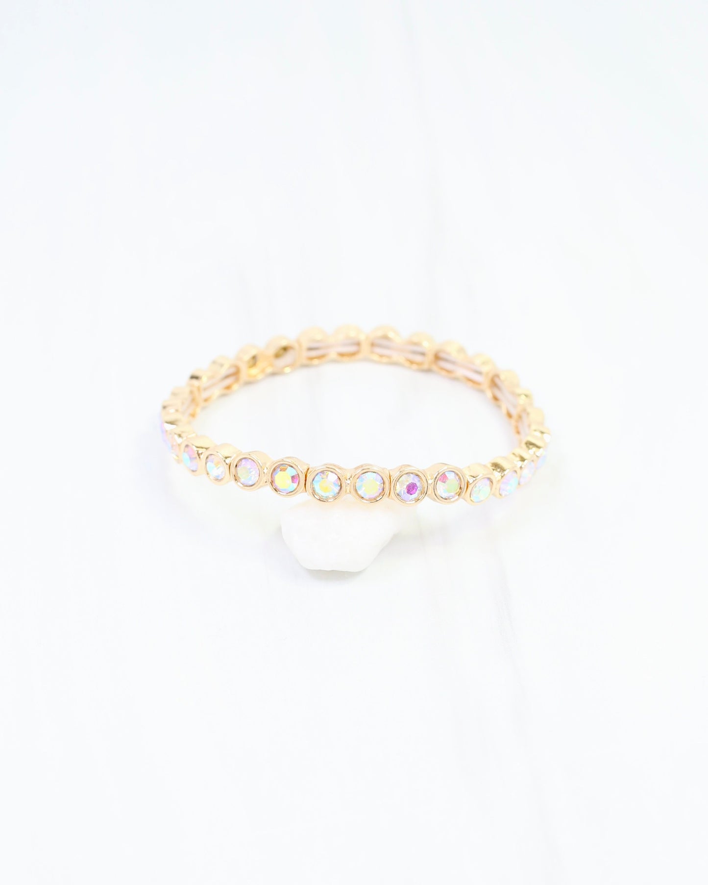 Castile Crystal Stretch Bracelet Opal