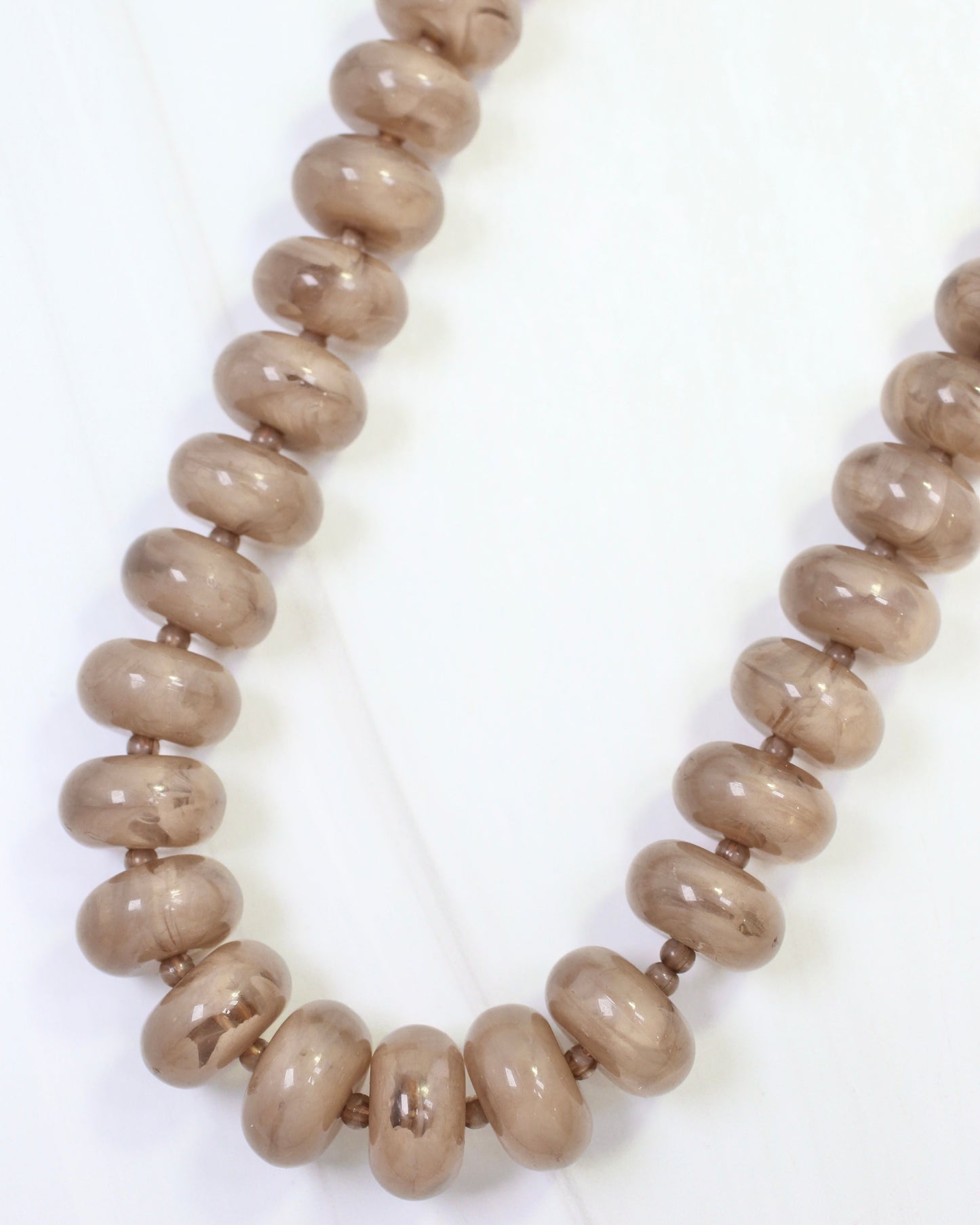 Davis Beaded Necklace Taupe