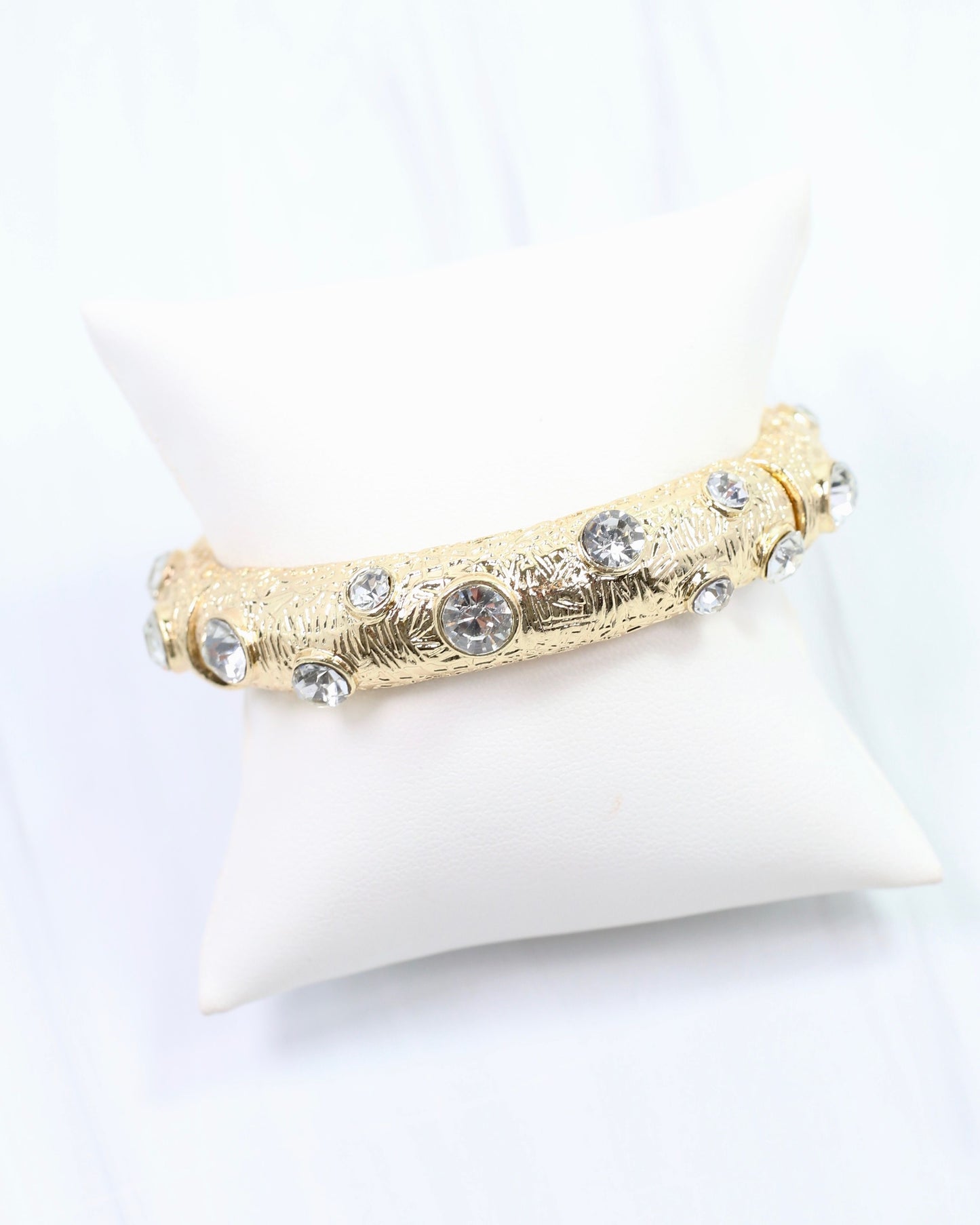 Drew Tectured Gold Bracelet Clear