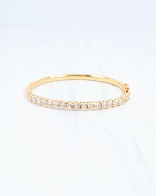 Golden Sands CZ Bangle WR Gold