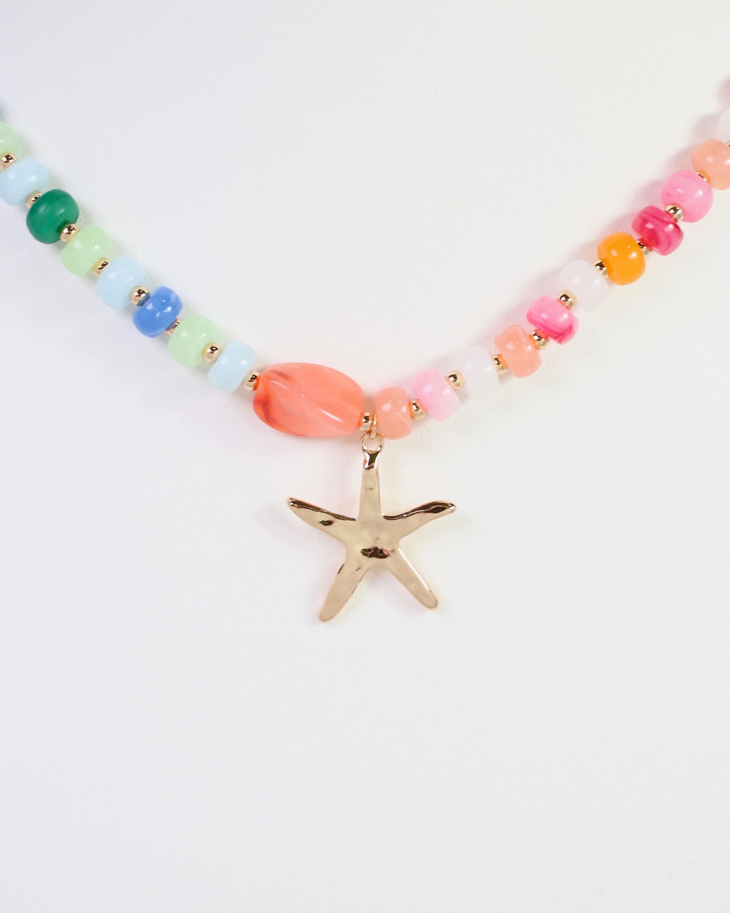 Lecce Beaded Starfish Necklace Multi