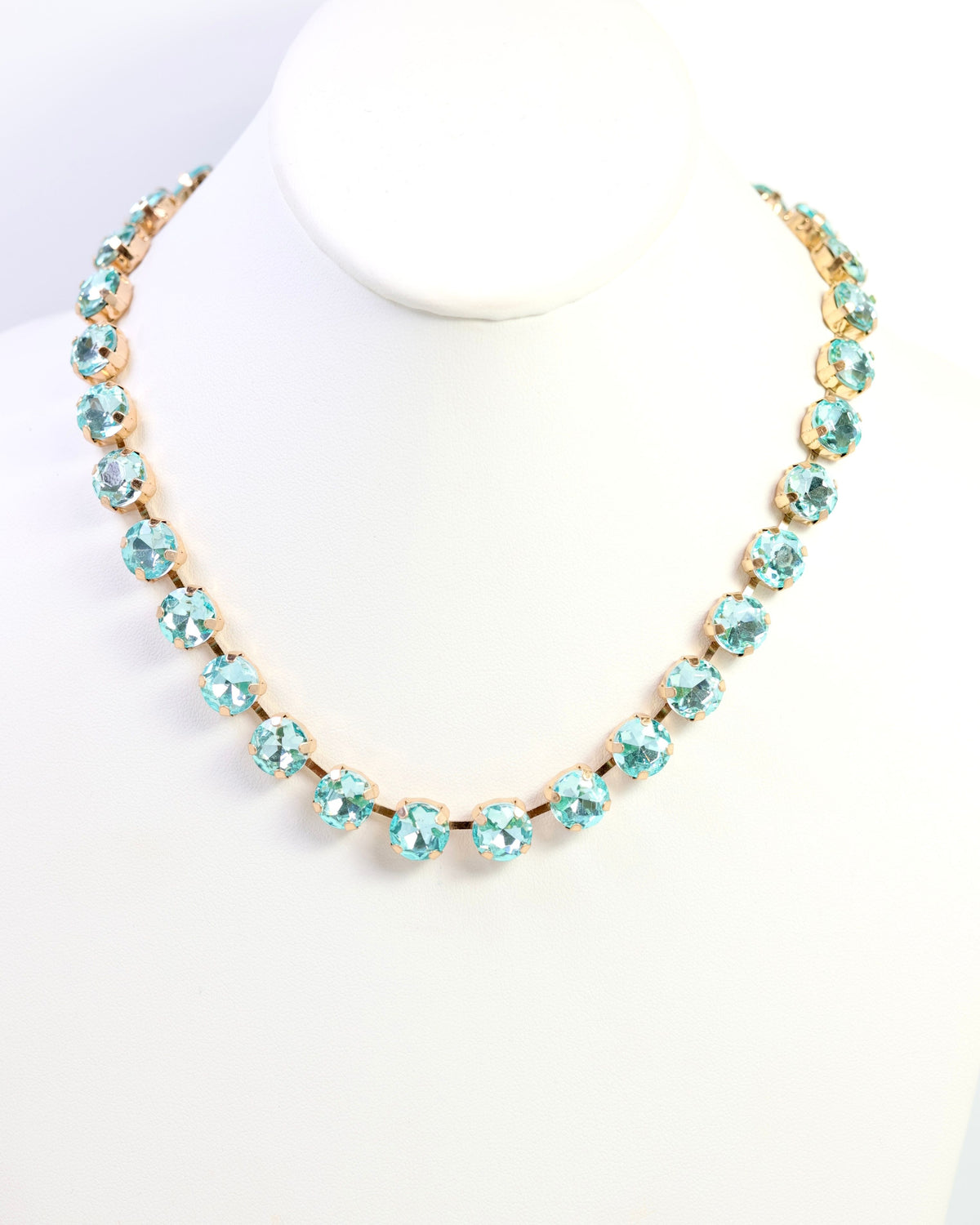 Andi Rhinestone Necklace Aqua
