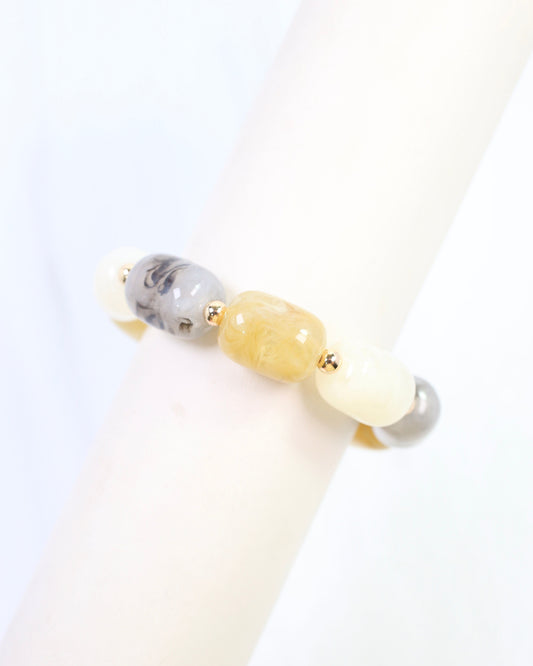 Penelope Beaded Stretch Bracelet Nude Multi