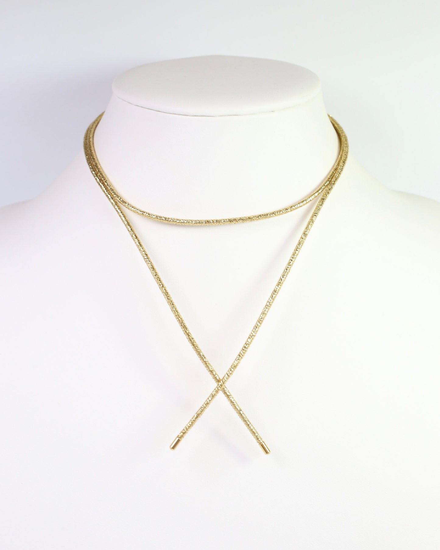 Dakota Magnetic Cord Necklace Gold