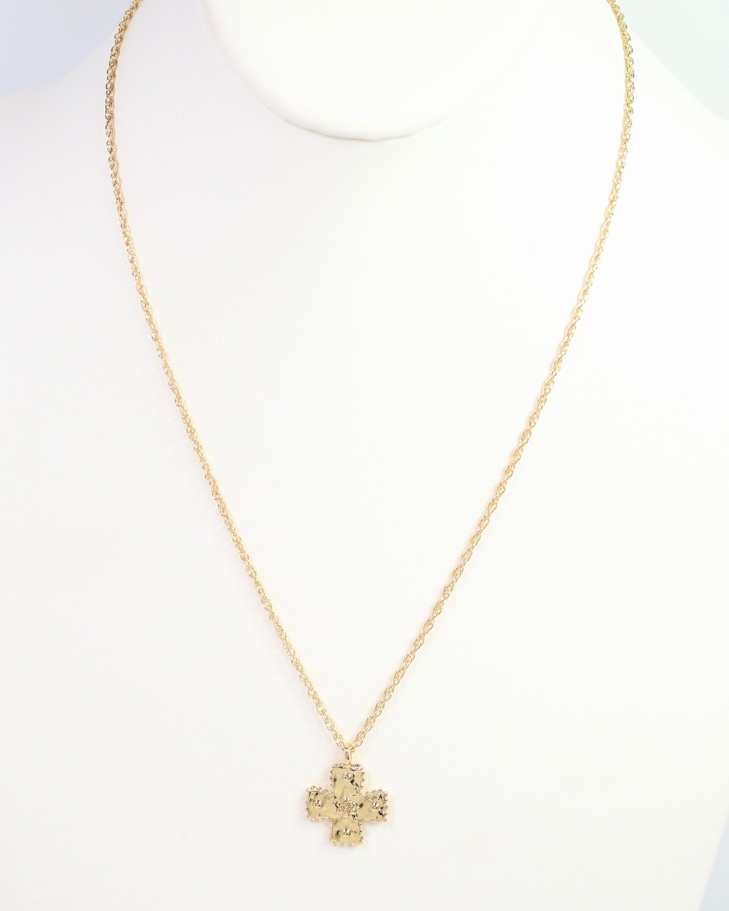 Rexburg Cross Necklace Gold