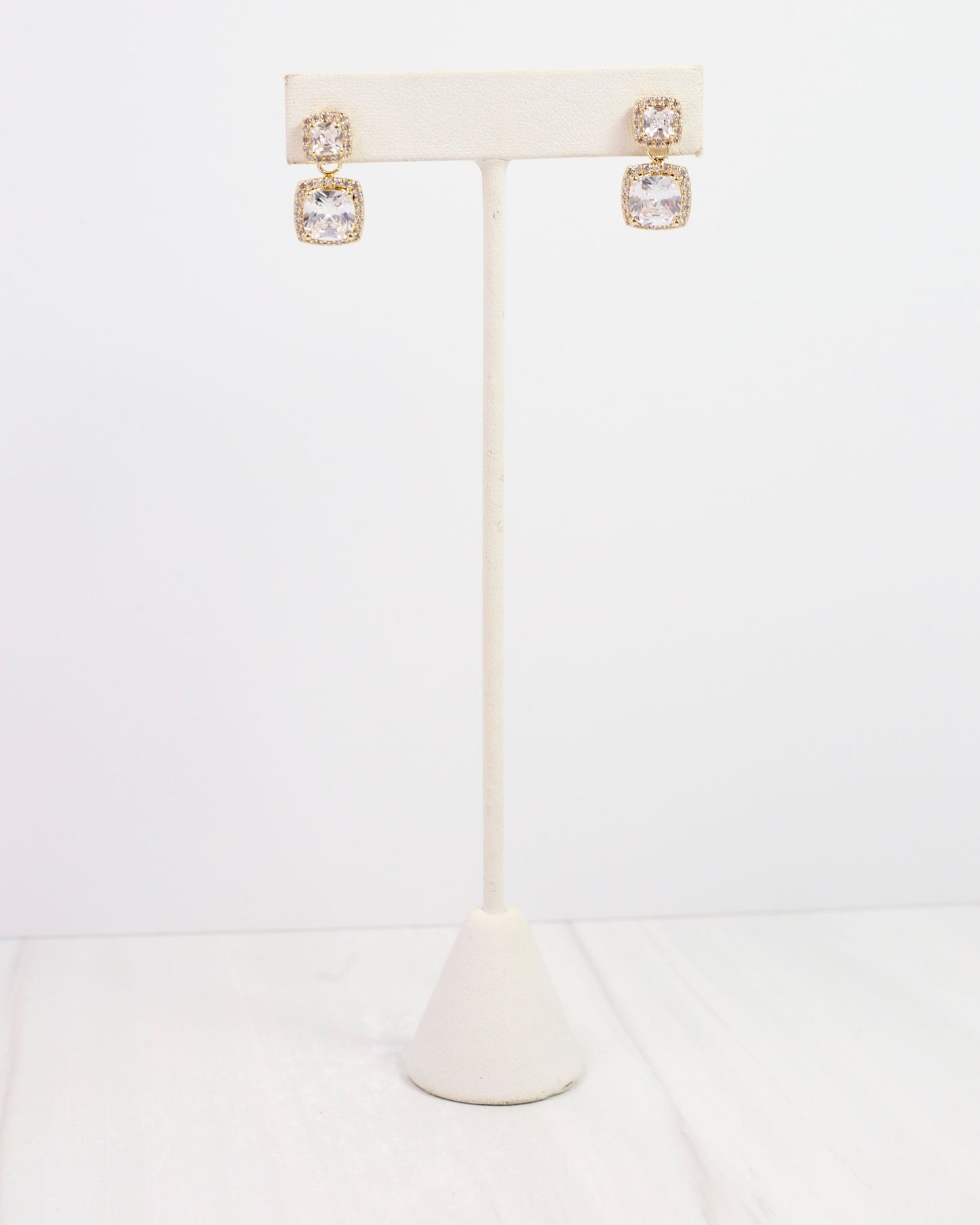 Katherine CZ Drop Earring Gold