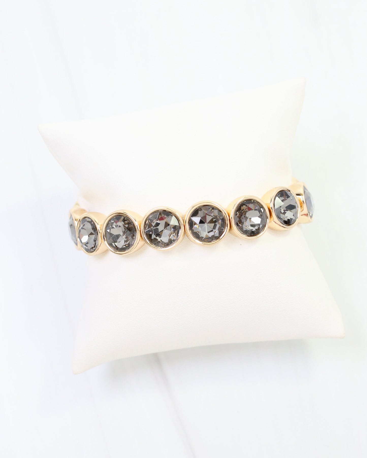 Kadis Crystal Stretch Bracelet Black Diamond
