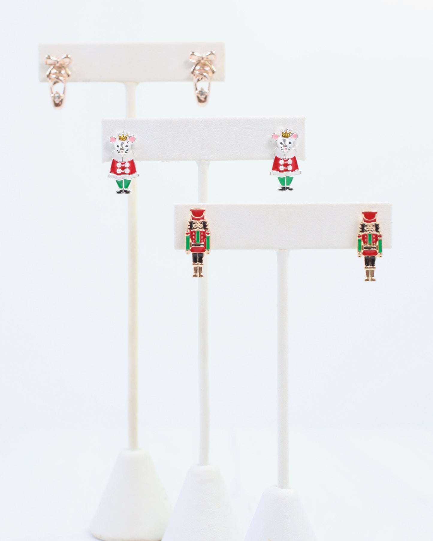 Nutcracker Ballet Earring Set Red