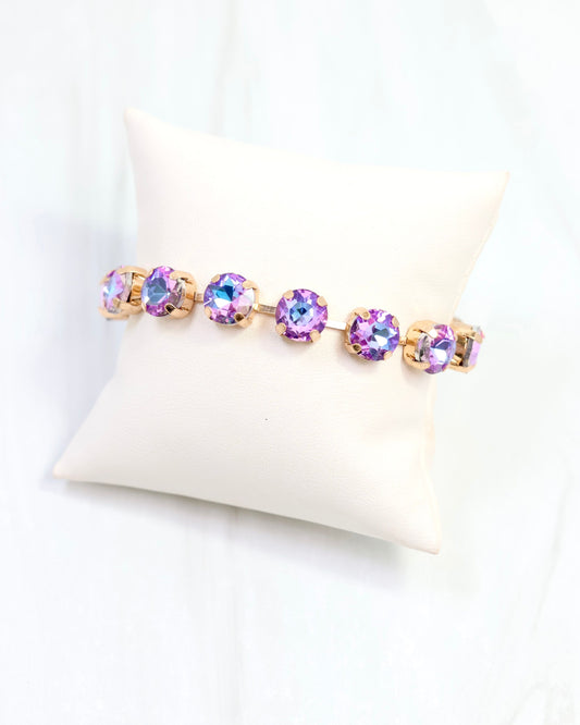 Andi Rhinestone Bracelet Purple AB