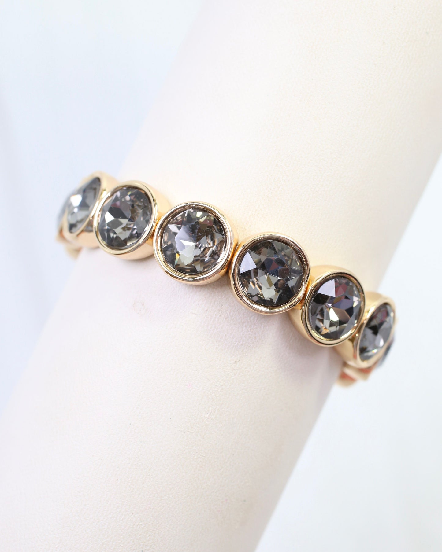 Kadis Crystal Stretch Bracelet Black Diamond