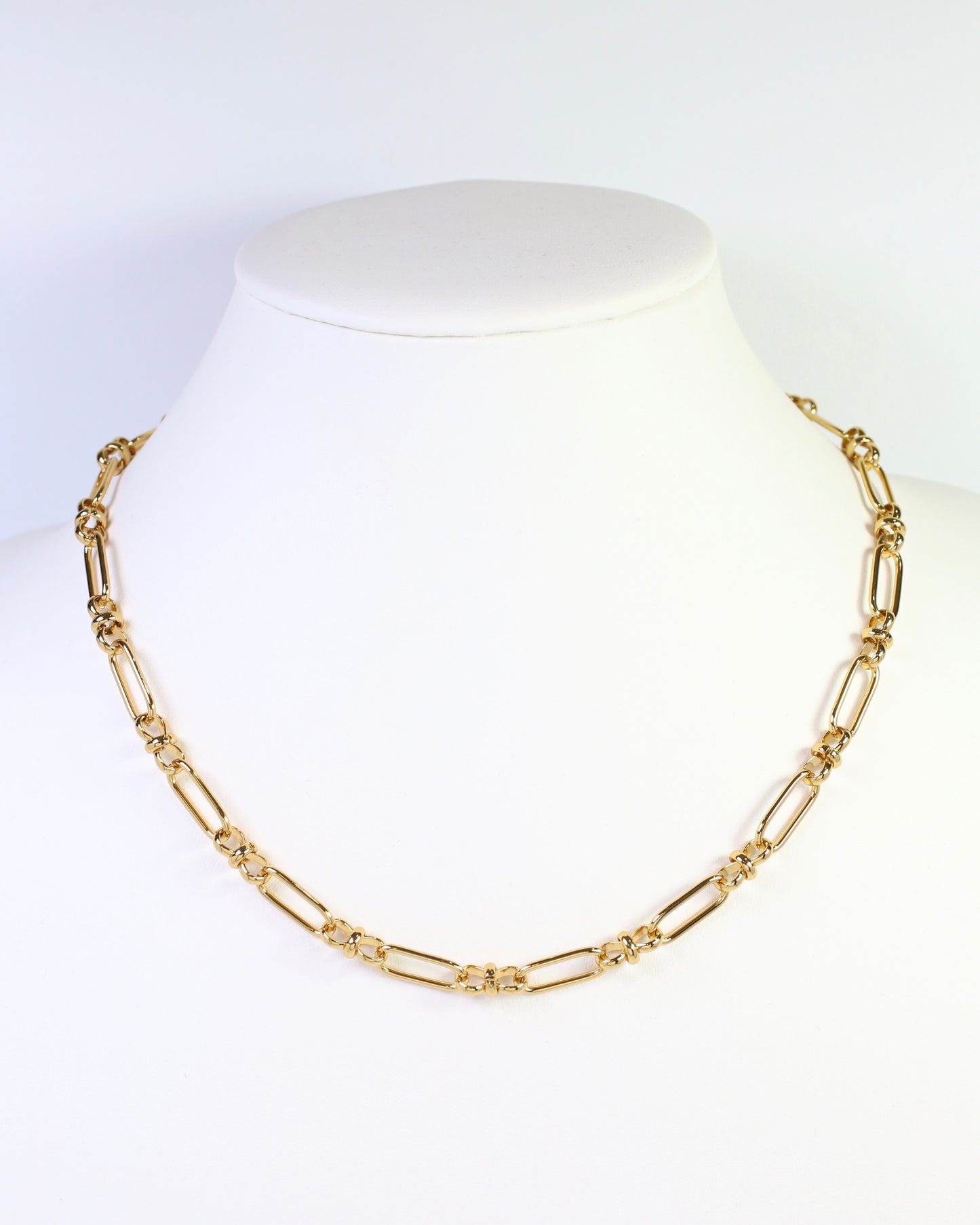 Levitt Link Chain Necklace WP Gold