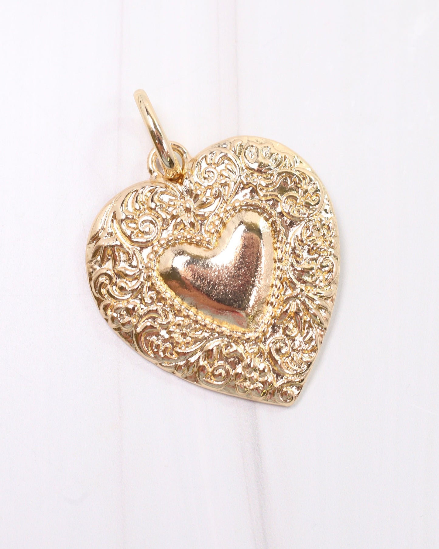 Heidi Heart Charm Gold