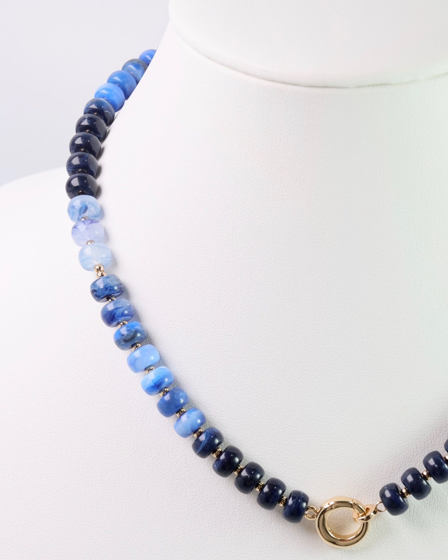 Tiara Beaded Toggle Necklace Blue