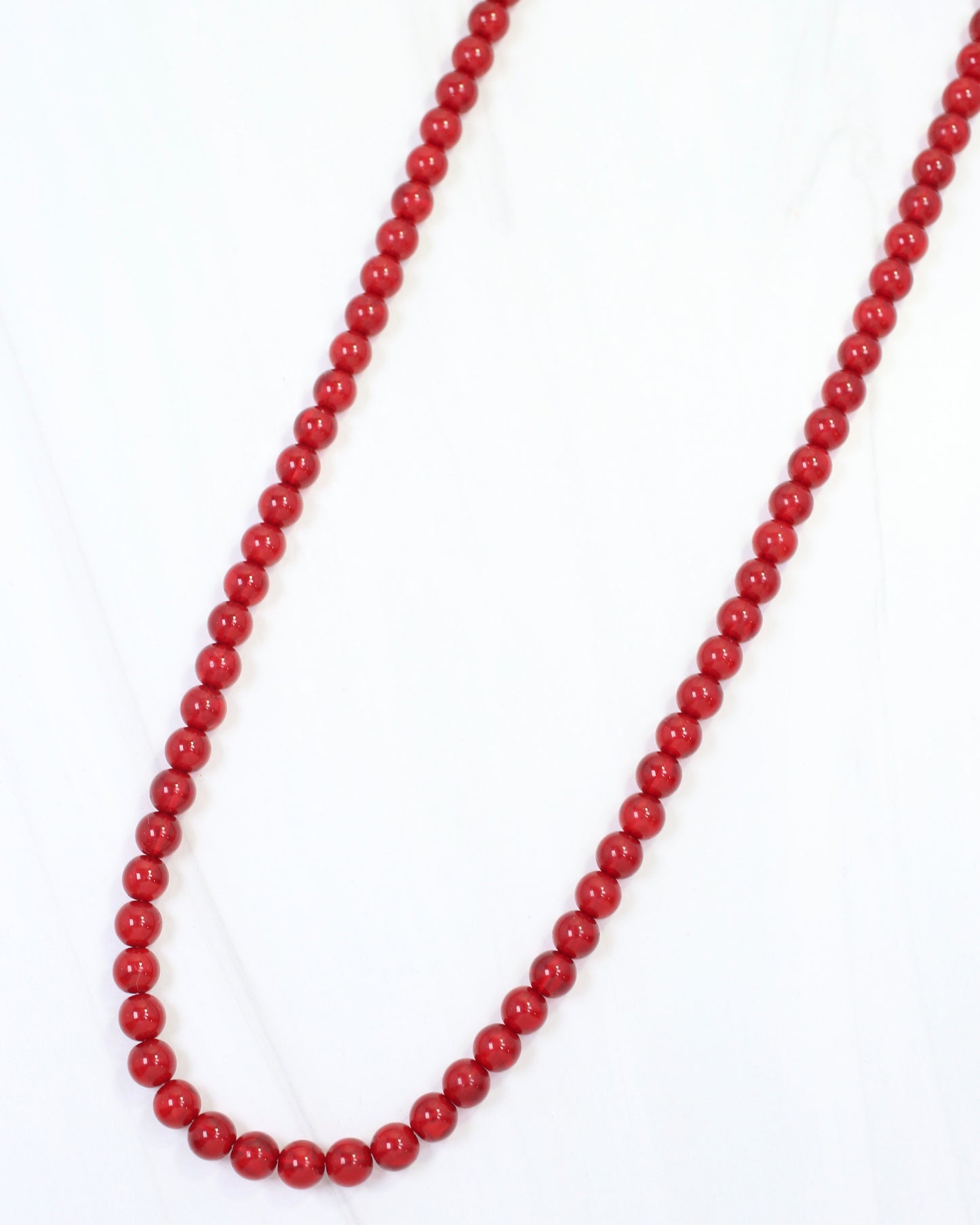 McEwen Long Beaded Necklace Red