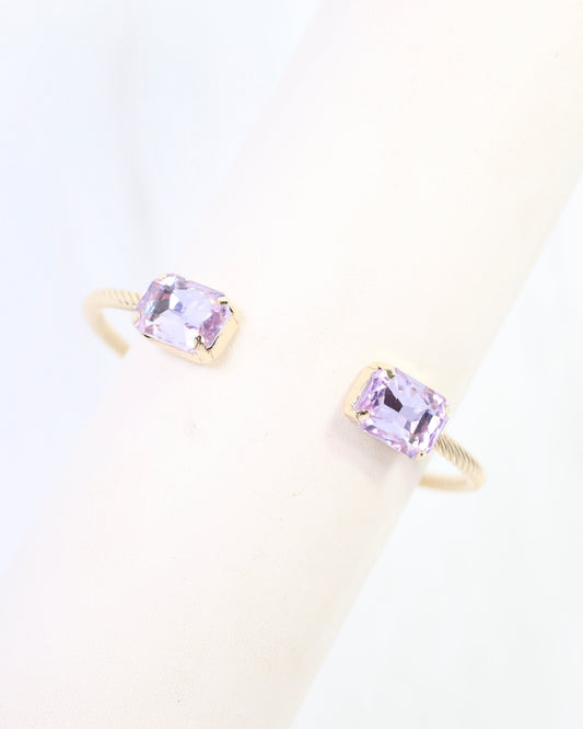 Chaveax Crystal Bangle Bracelet WR Lavender