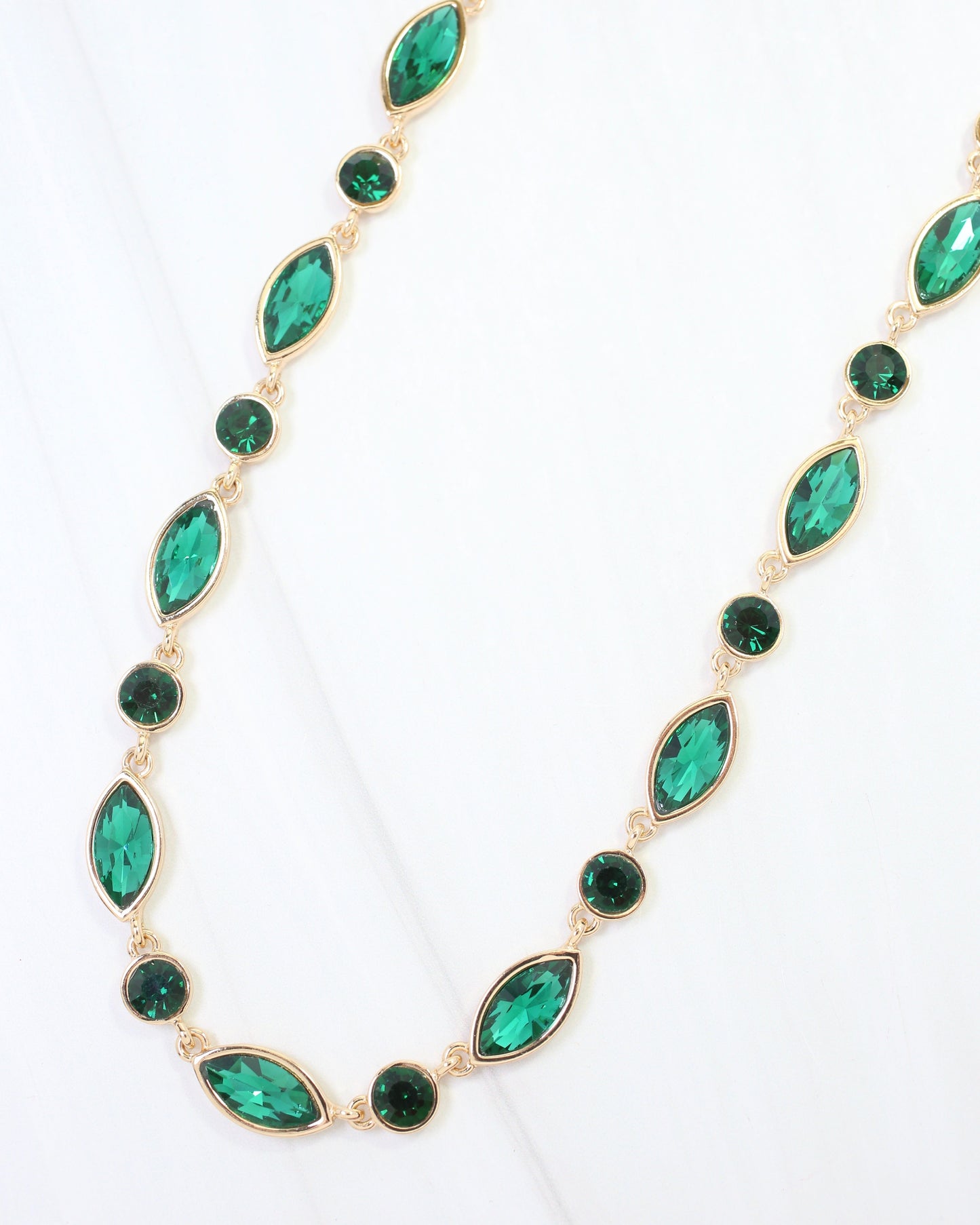 Harding Crystal Necklace Emerald