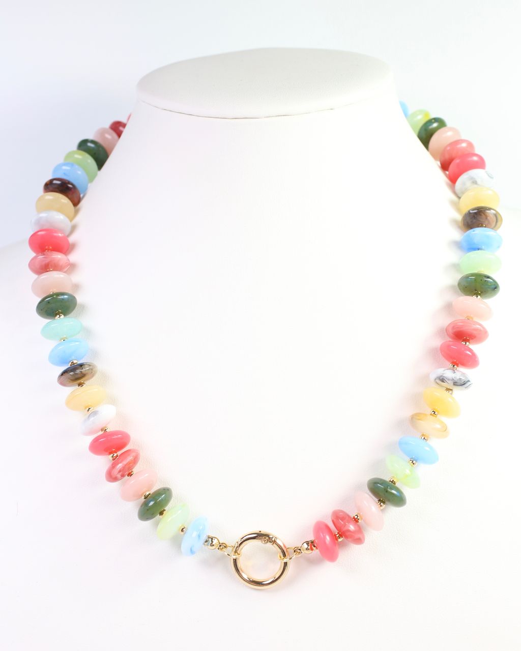 Fort Kent Stone Beaded Toggle Necklace Multi