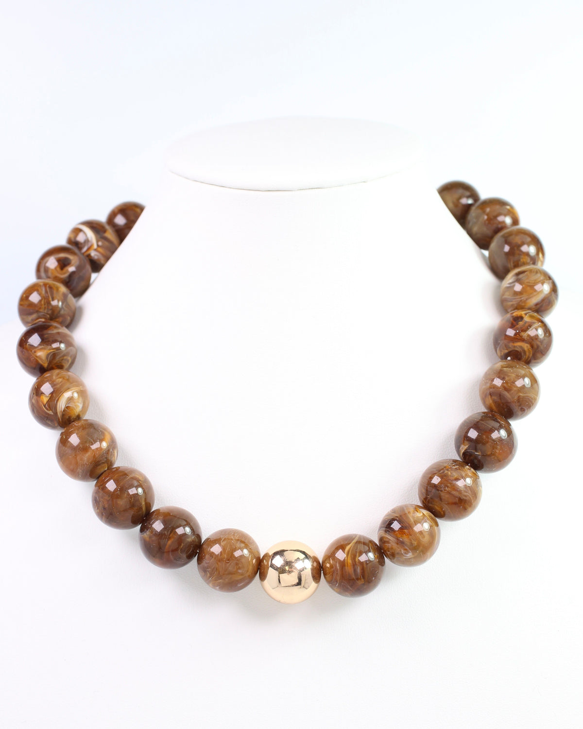 James Beaded  Necklace Brown