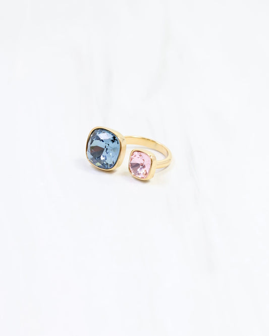 Harper CZ Rhinestone Ring WP Sapphire