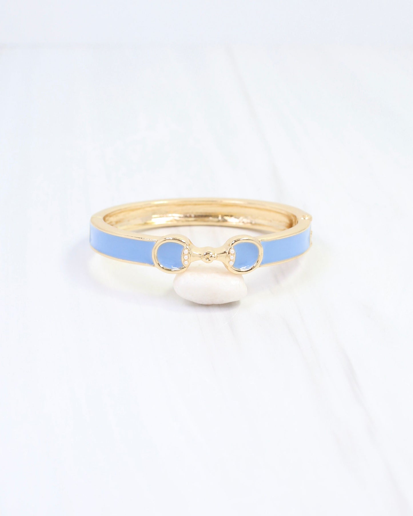 Kaylen Horsebit Hinged Bracelet Blue