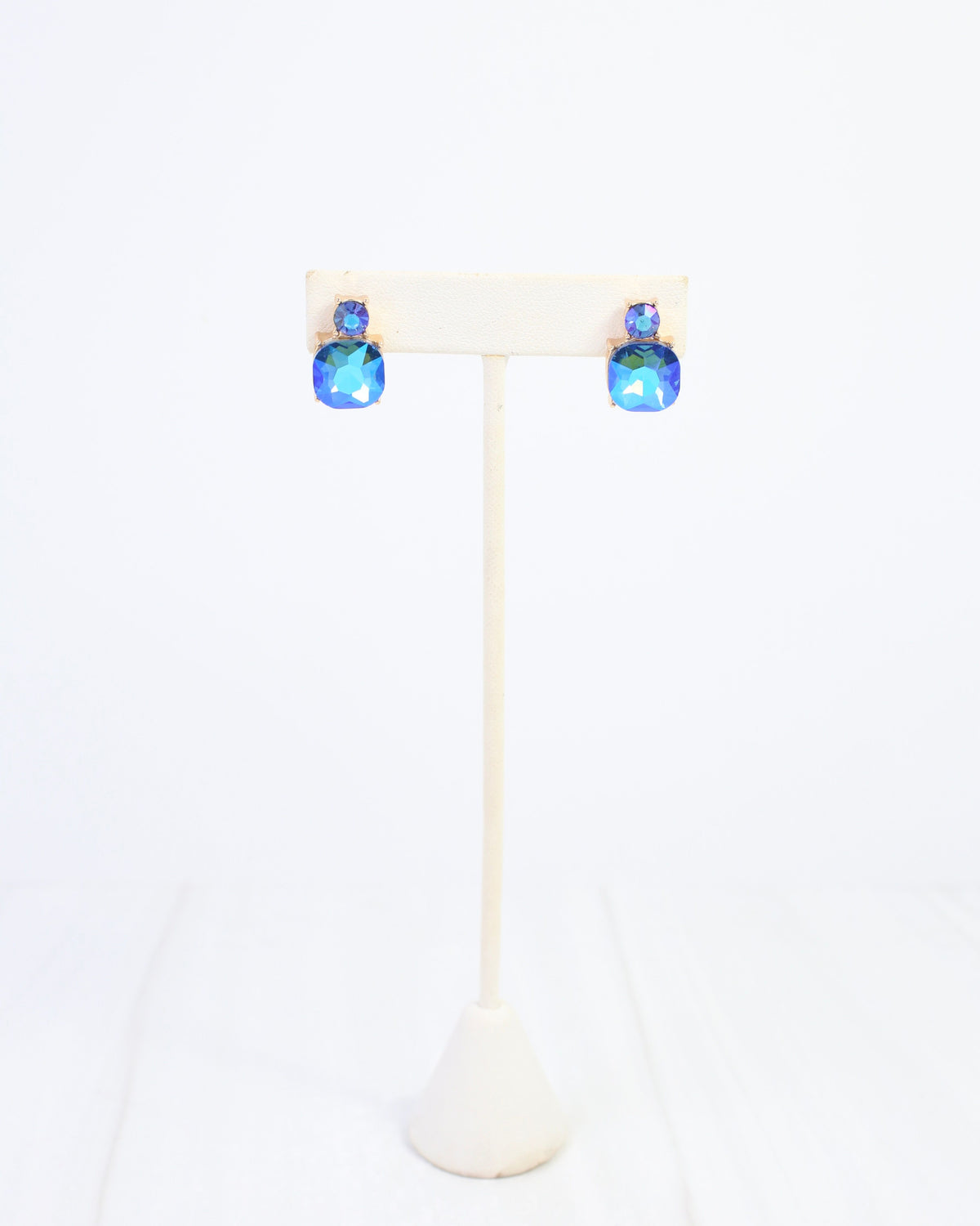 Roxanne Rhinestone Post Earring Blue AB