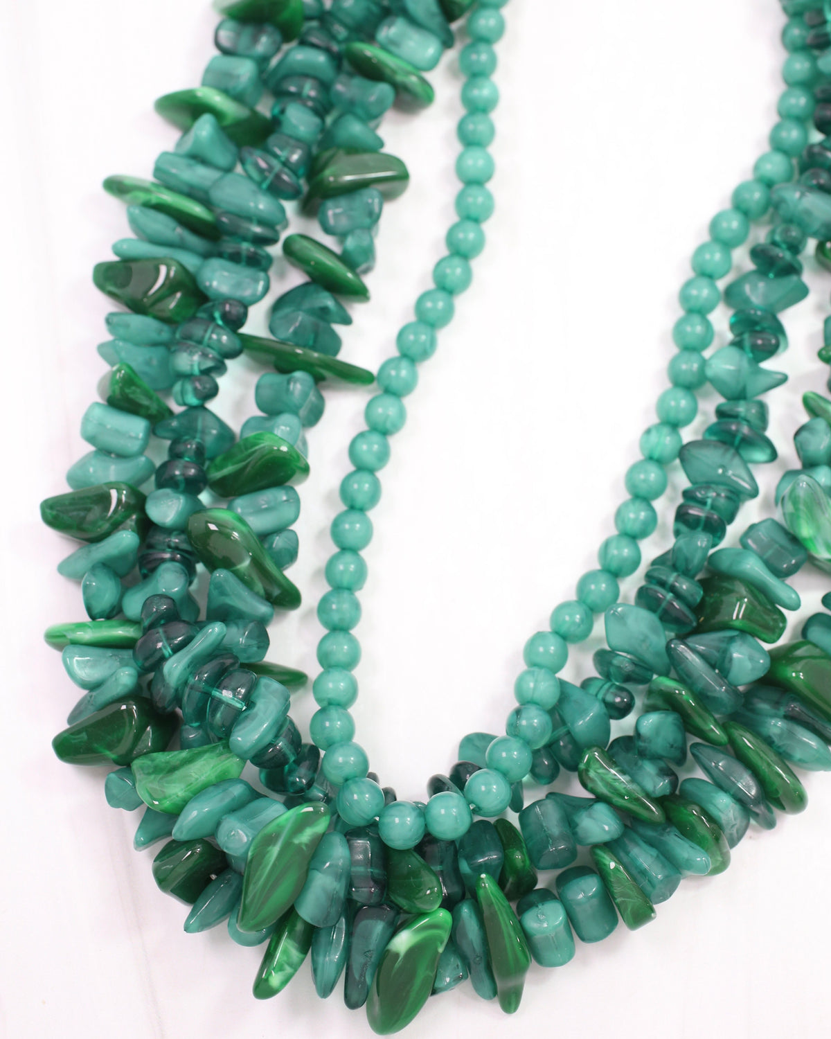 Rock On Beaded Necklace Green