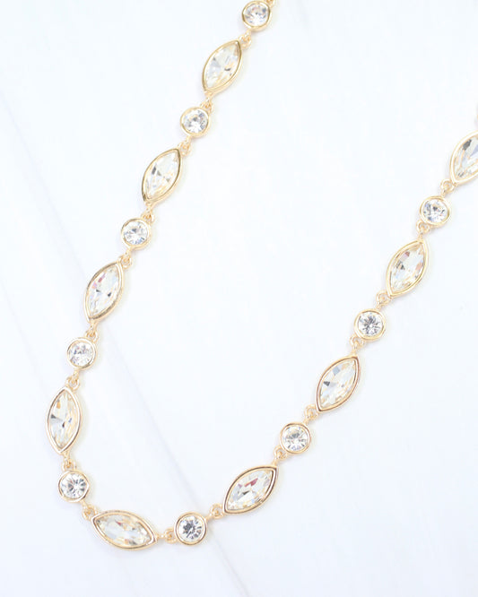Harding Crystal Necklace Clear