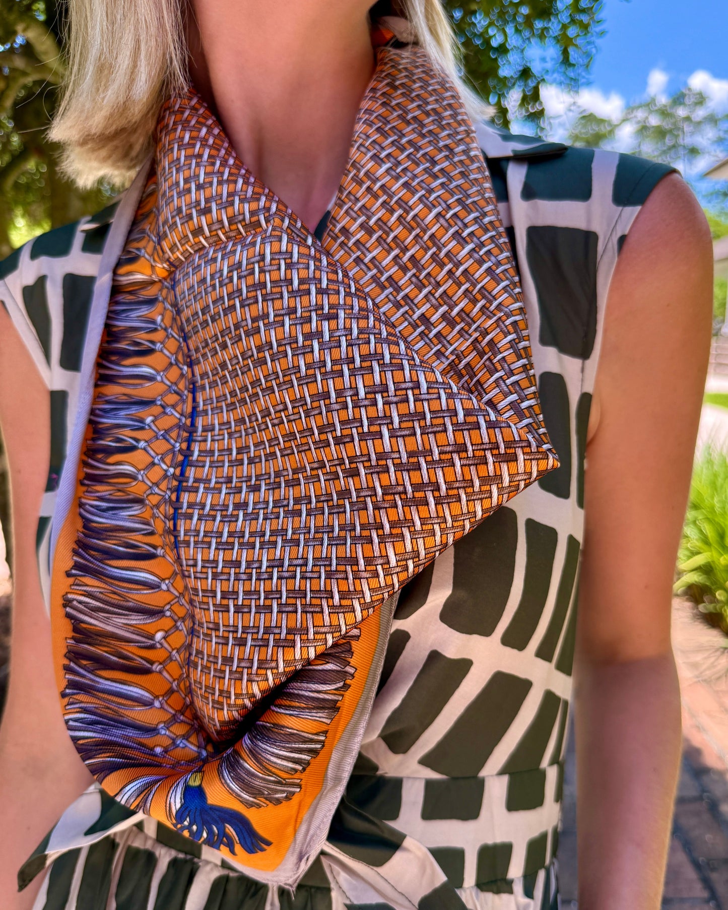 Wilmont Tassel Scarf Orange