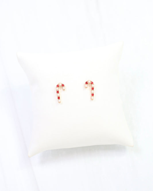 Kris Kringle Candy Cane Stud Red