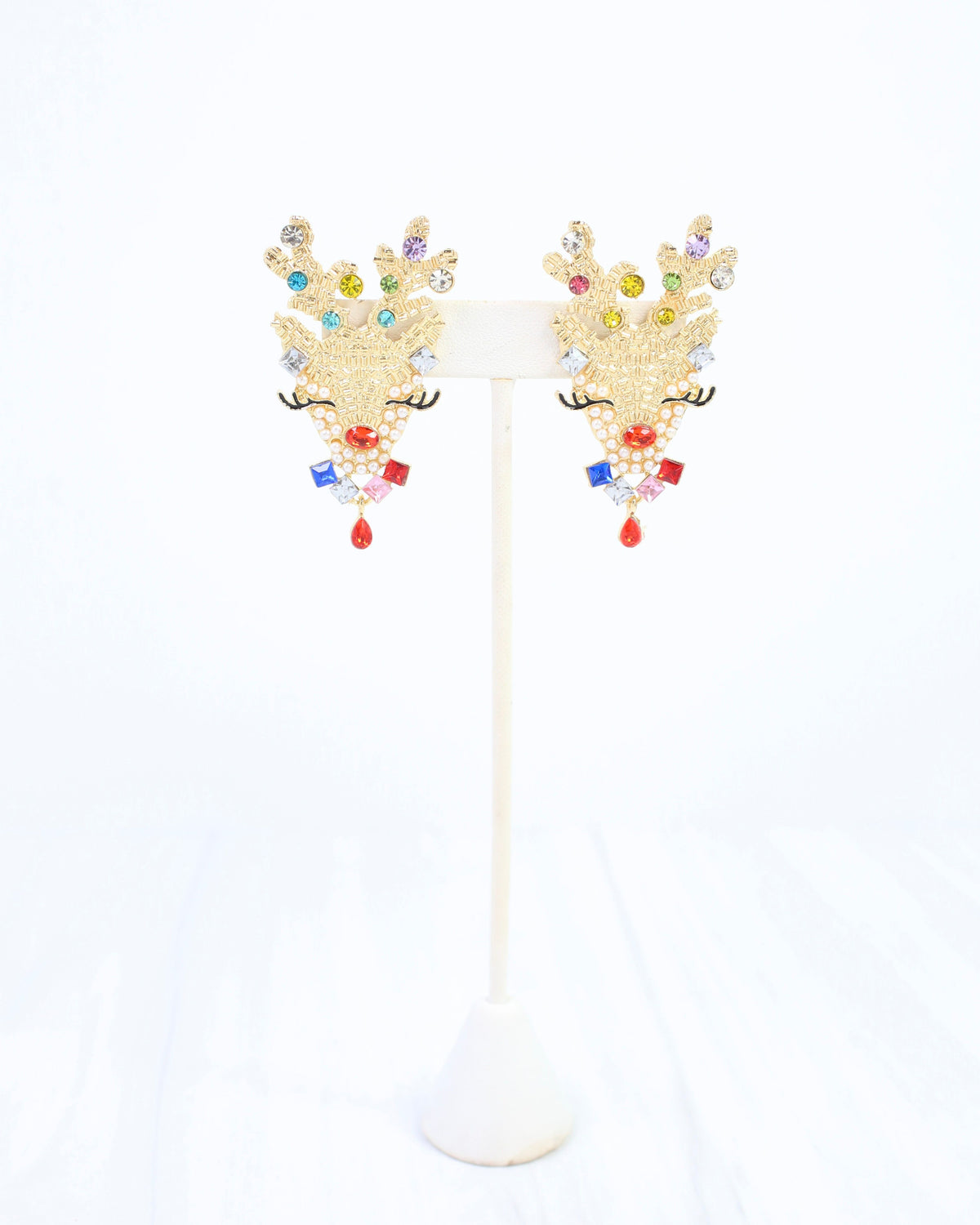 Vixen Jeweled Reindeer Earring Multi