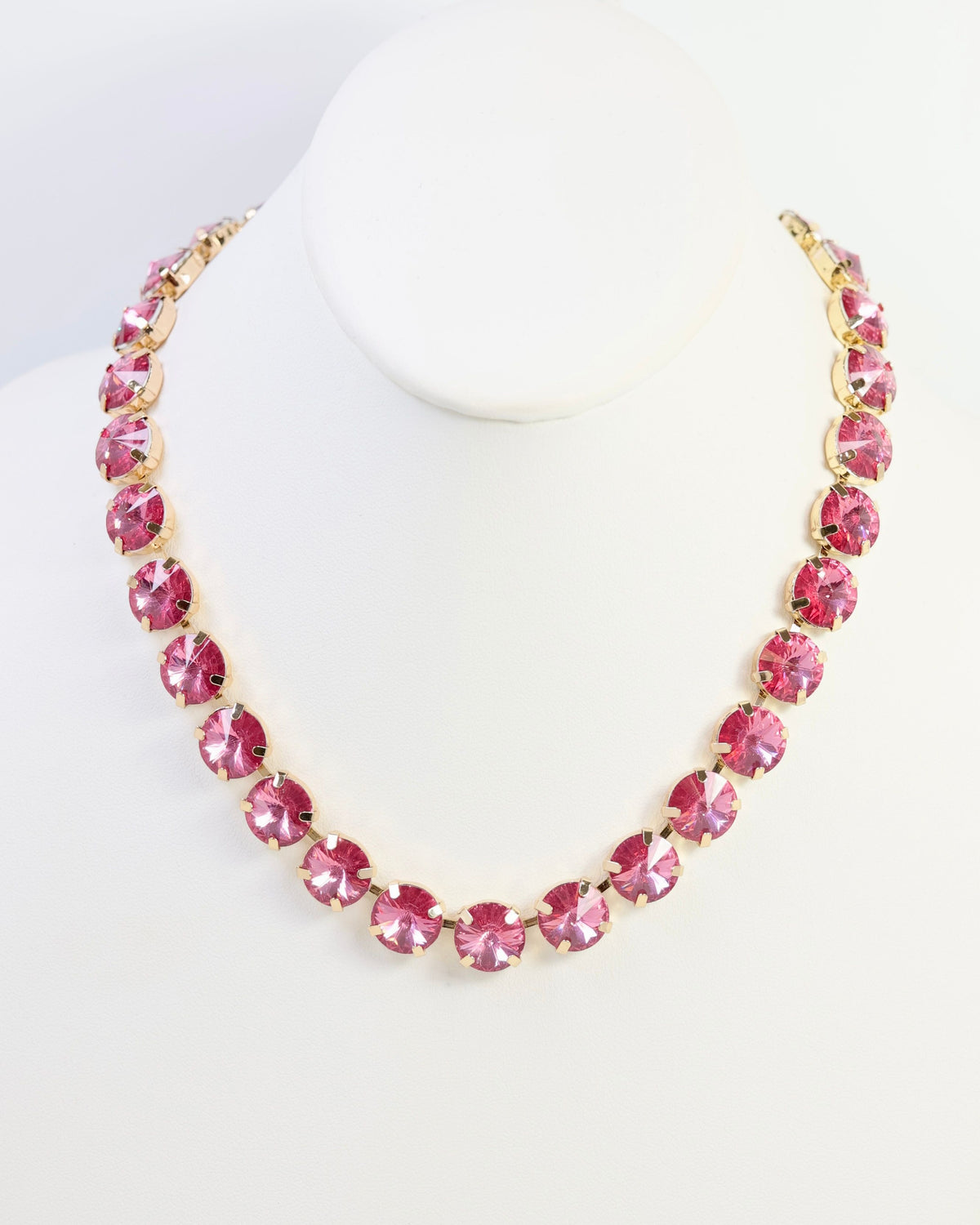 Harper Medium Rhinestone Necklace Rose