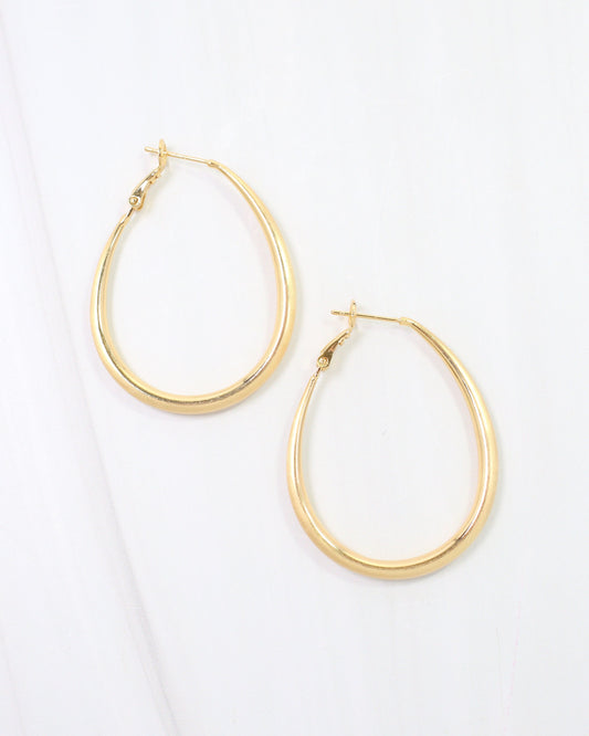 Valley City Oval Hoop Earring WR Gold