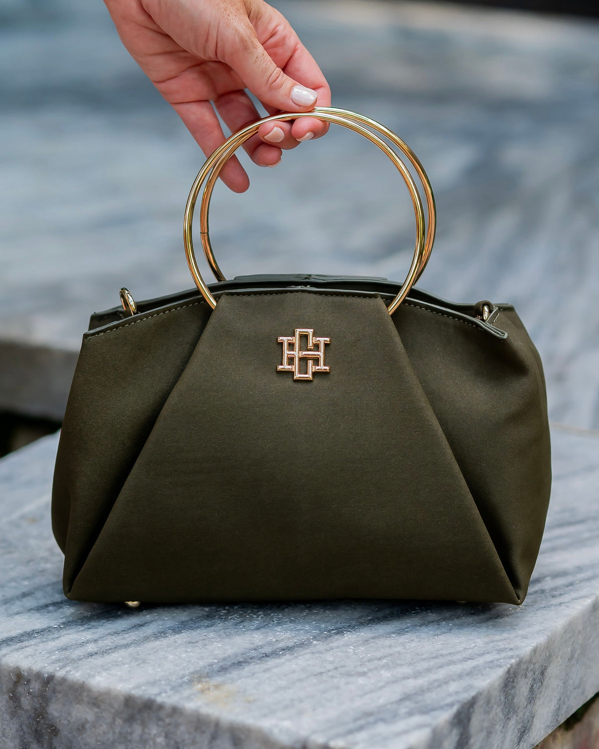 Brooks Bag with Rings Olive S
