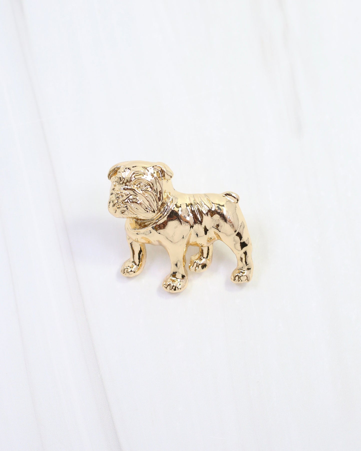 Sally Scarf Slide Standing Dog Gold