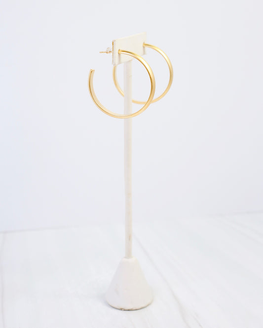 Edison Hoop Earring WR Matte Gold