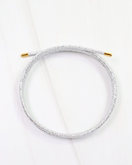 Dakota Magnetic Cord Necklace Silver