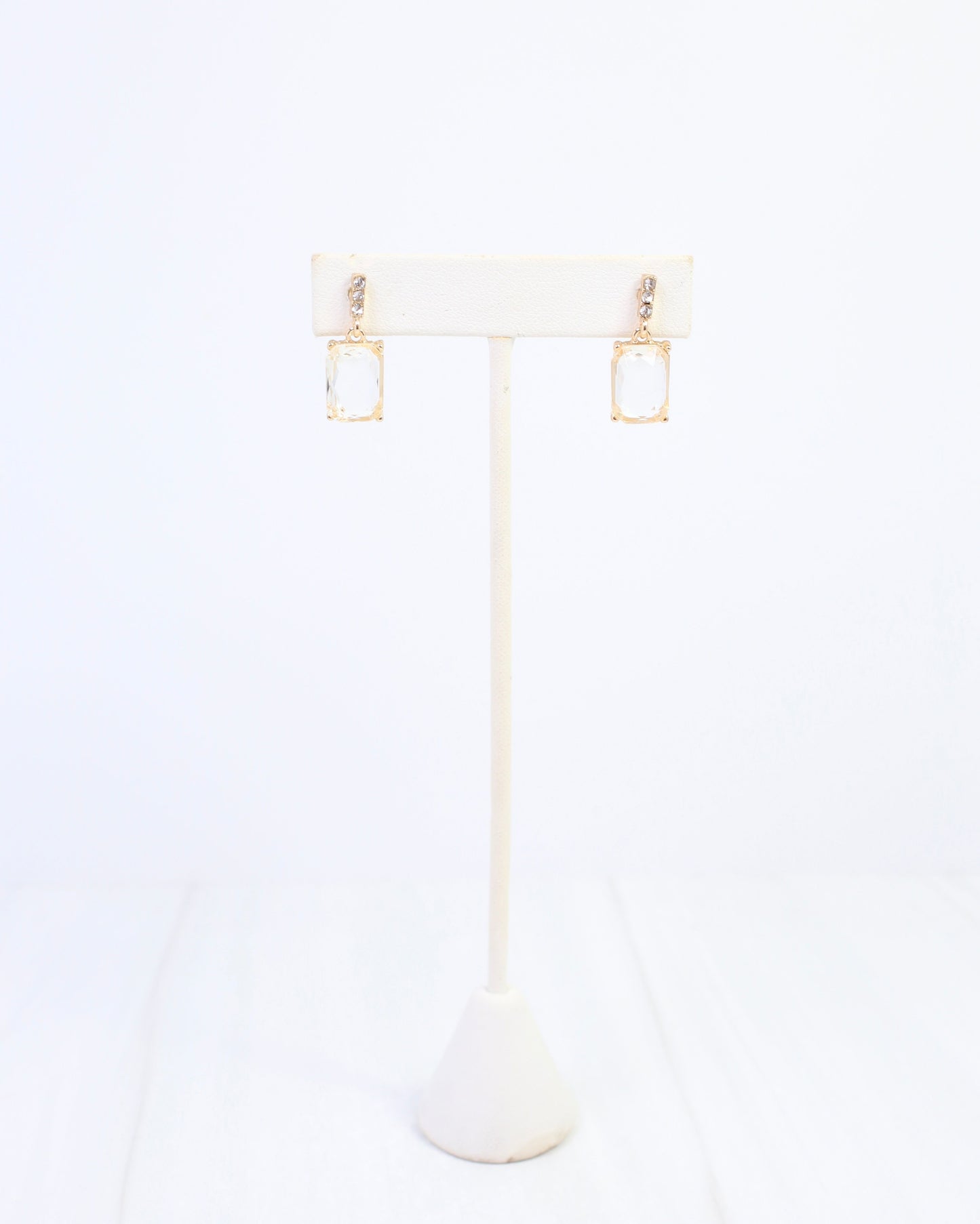 Dalton Crystal Drop Earring Clear