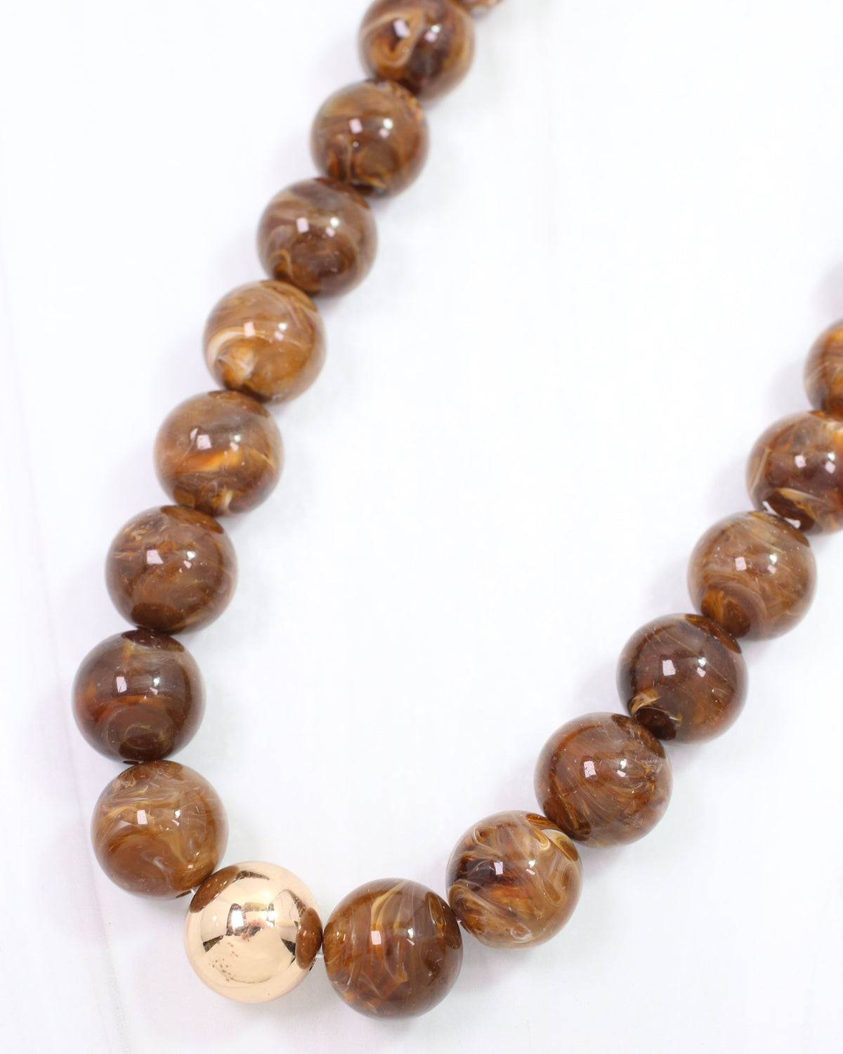 James Beaded  Necklace Brown