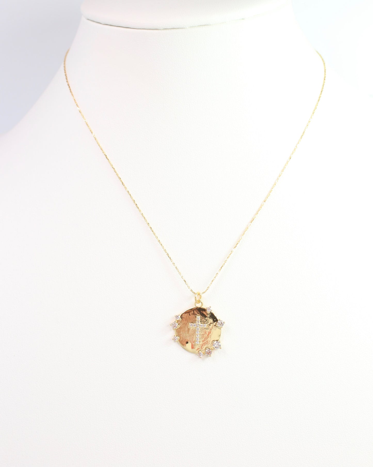 Chatham Cross Necklace Gold