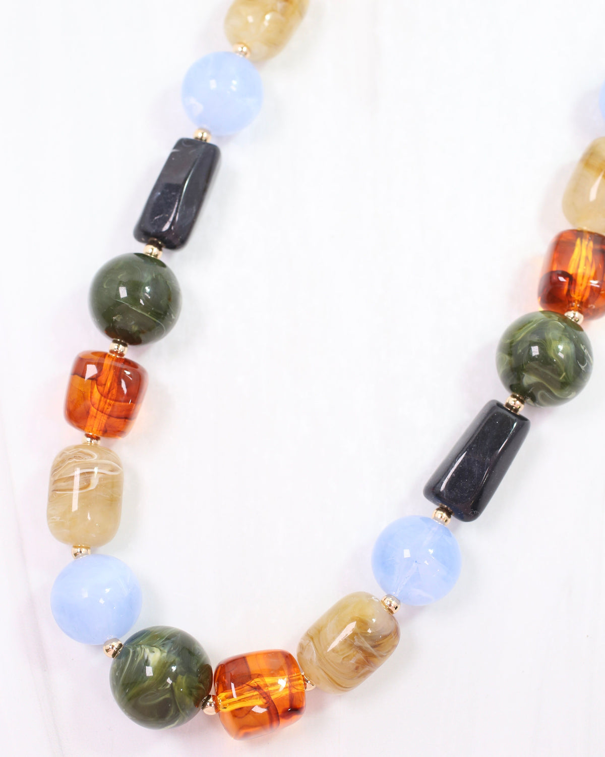 Mikela Beaded  Necklace BLUE MULTI