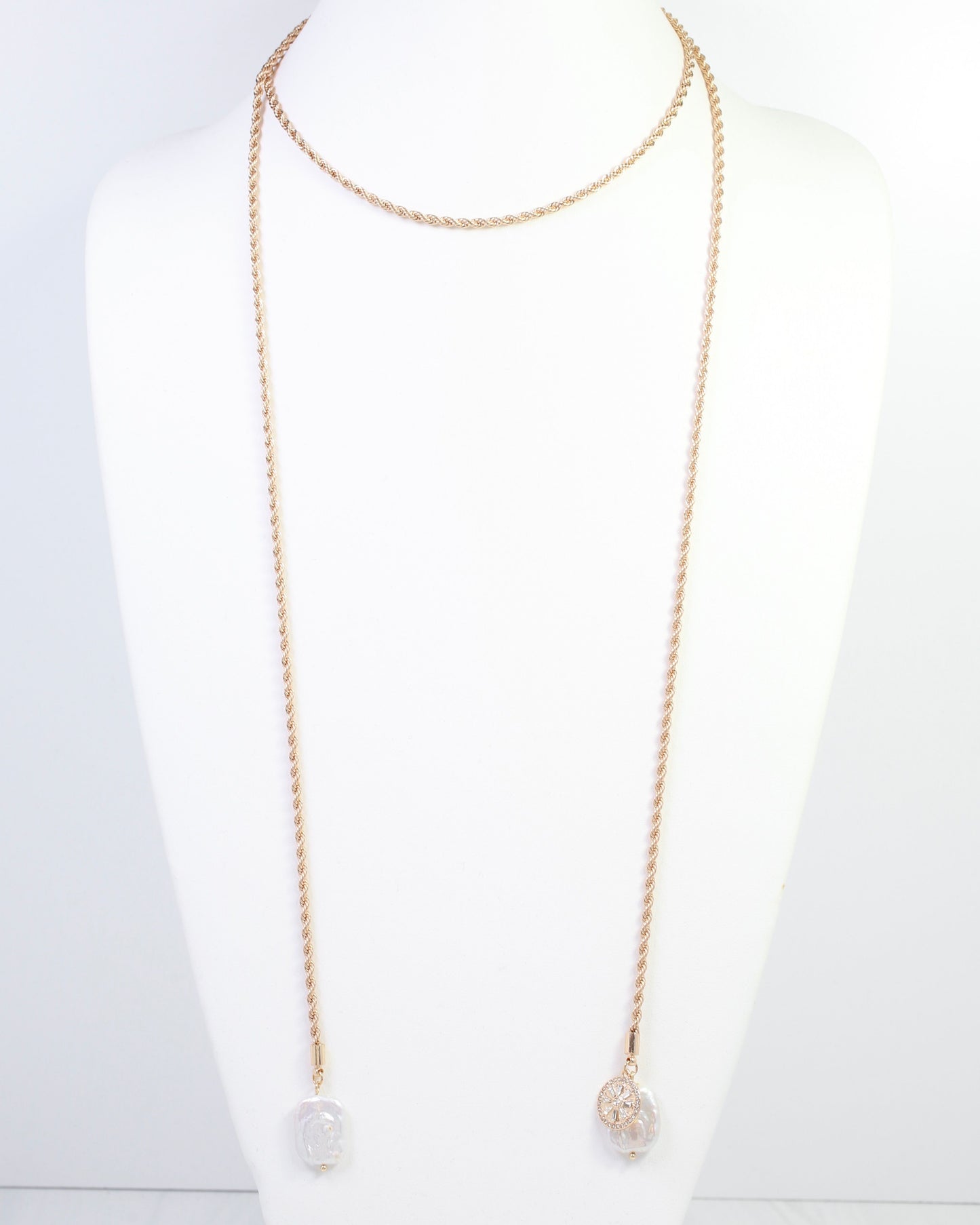 Kamille Rope Chain Wrap Necklace Gold