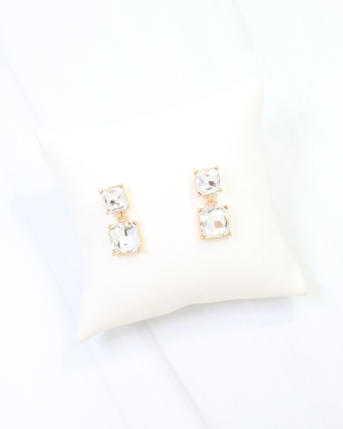Dupree Crystal Drop Earring Clear