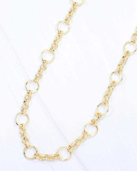 Karis Circle Chain Necklace Gold