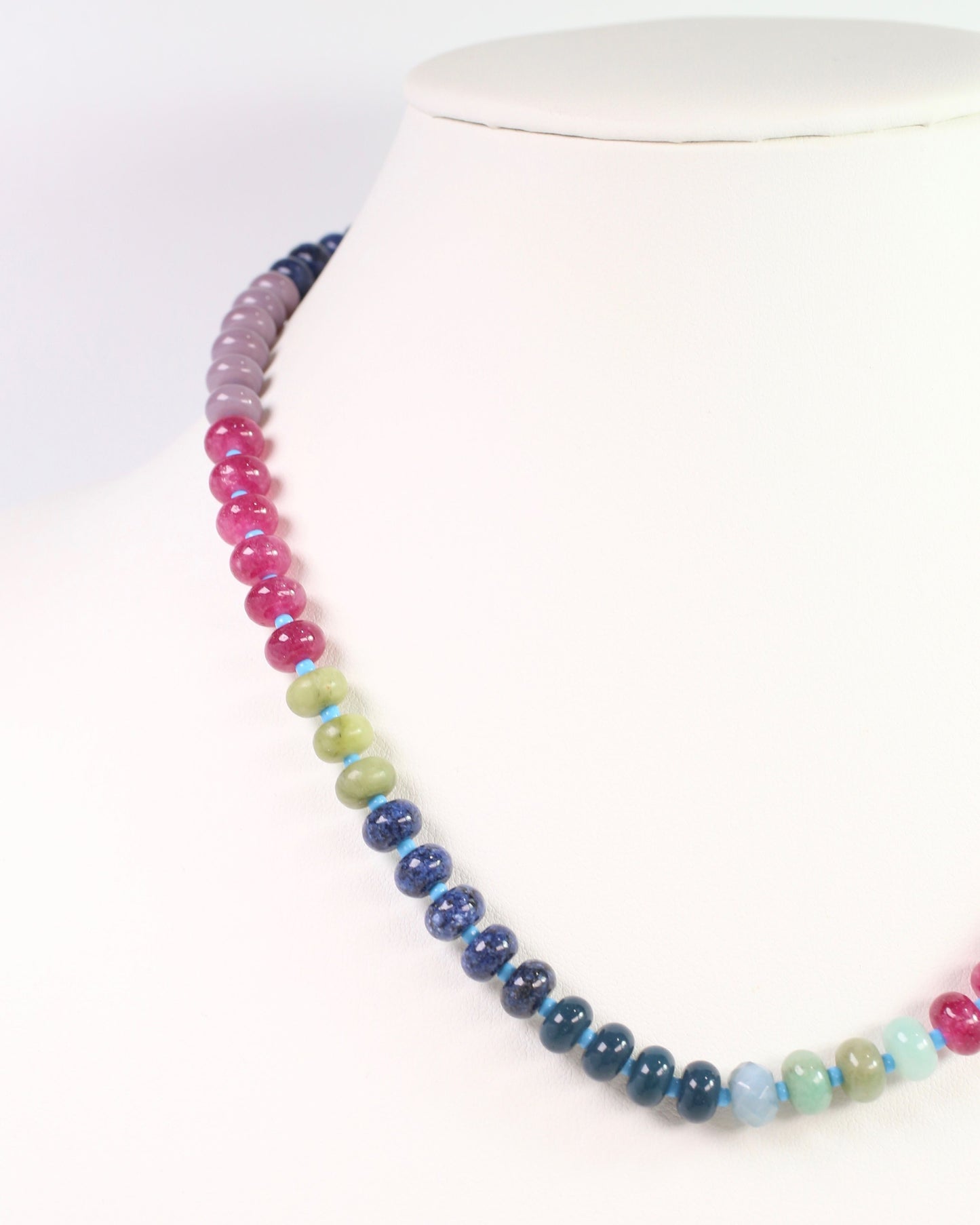 Riviera Beaded Necklace Blue Multi