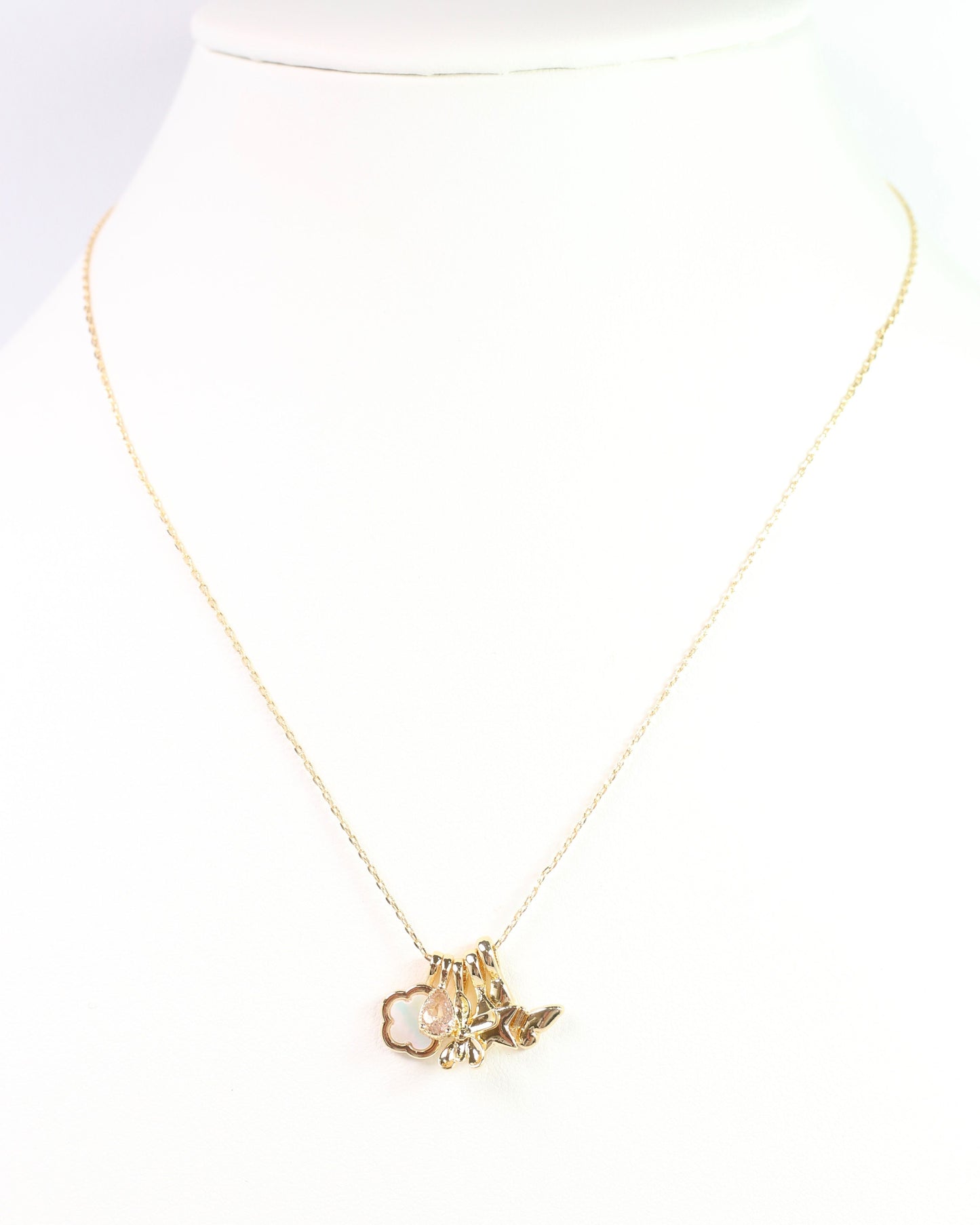 Lucky Stars Charm Necklace Set Gold